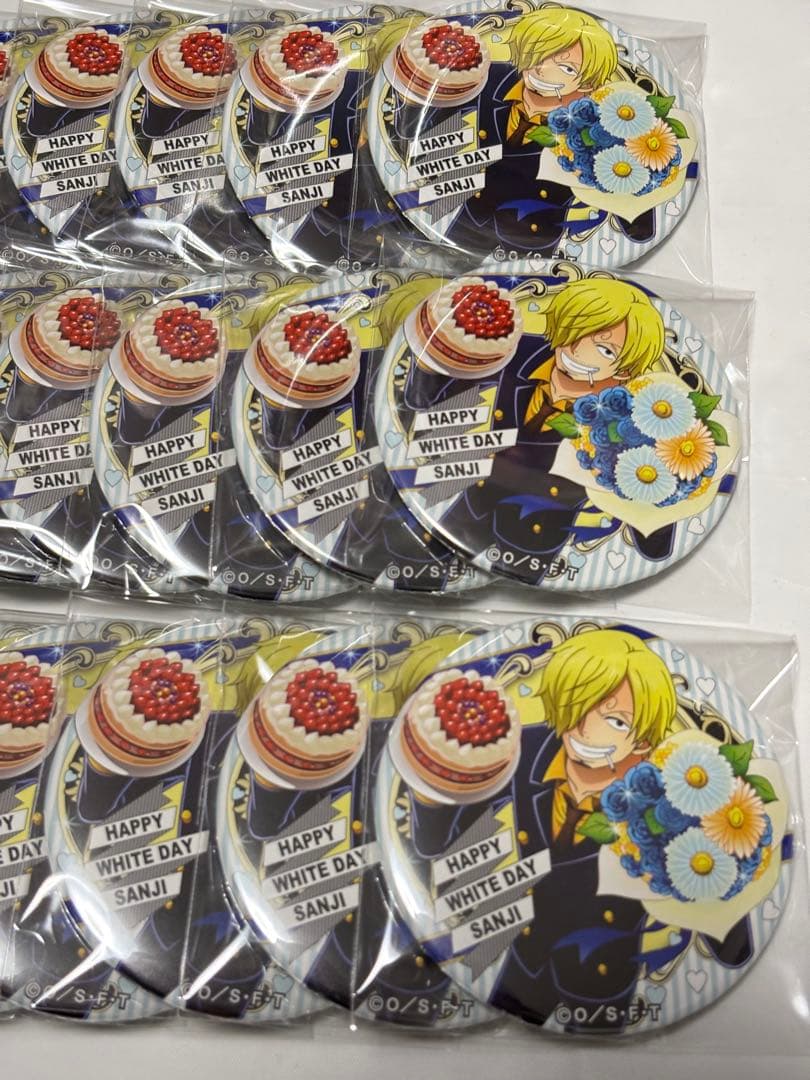 ワンピース 輩缶バッジ ホワイトデー サンジ 30点セット
