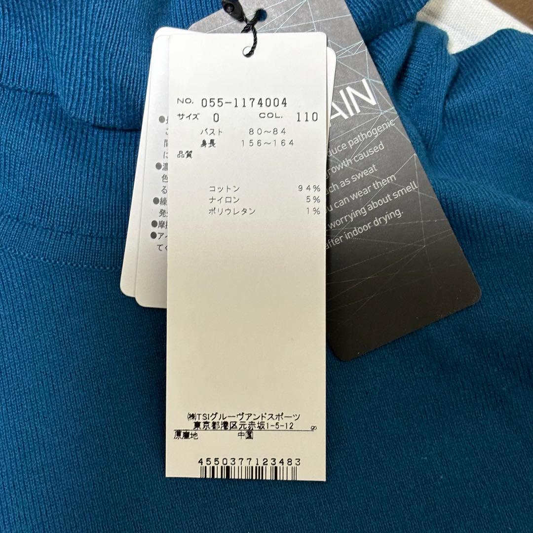 パーリーゲイツPEARLYGATESコットンタートルネックセーター新品未使用0S