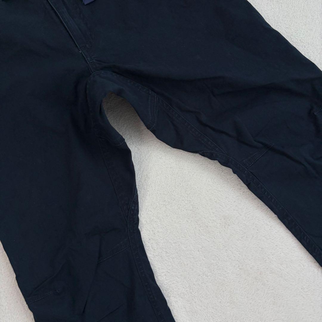 美品【narifuri】サルエル風 サイクル クロップドパンツ 紺 S ベルト付