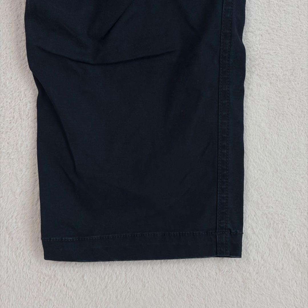 美品【narifuri】サルエル風 サイクル クロップドパンツ 紺 S ベルト付