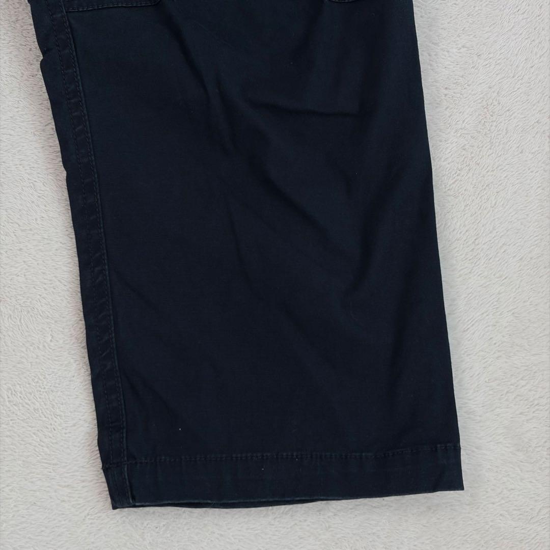 美品【narifuri】サルエル風 サイクル クロップドパンツ 紺 S ベルト付
