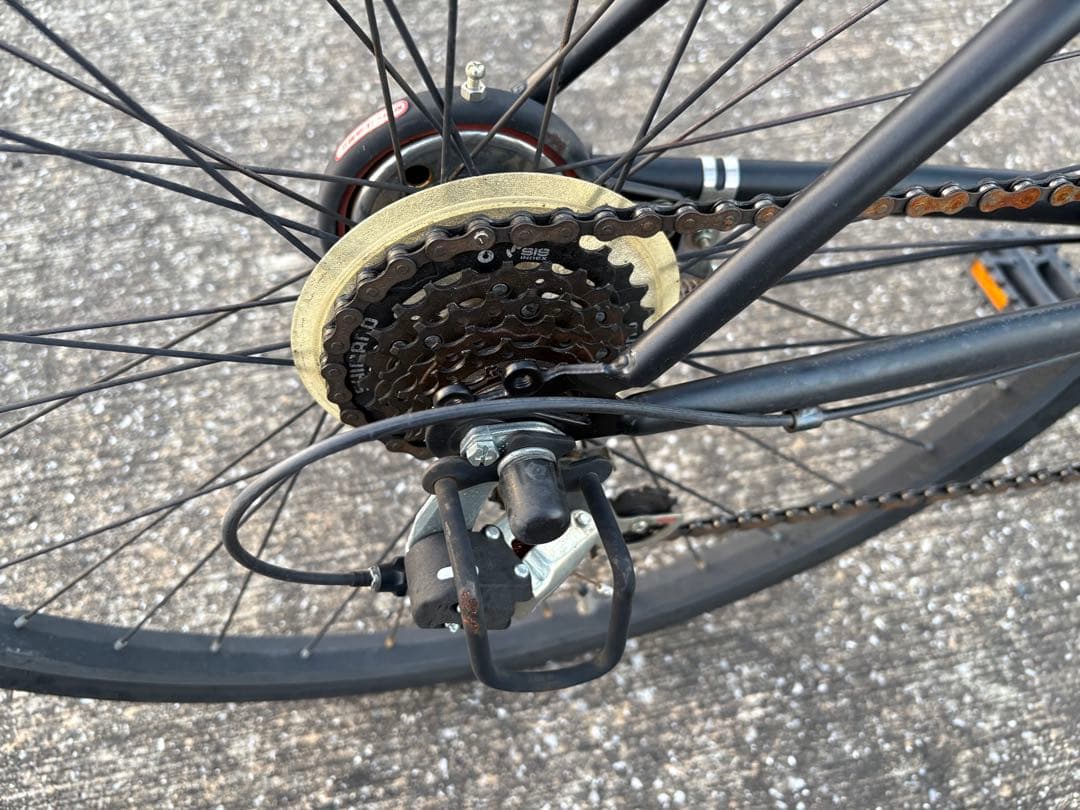 クロスバイク　黒　27インチ　整備済み　引渡しのみ