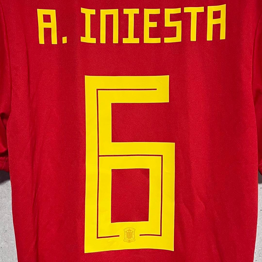 【新品/タグ付き】2018ロシアW杯 スペイン代表 ♯6 イニエスタ【Lサイズ】