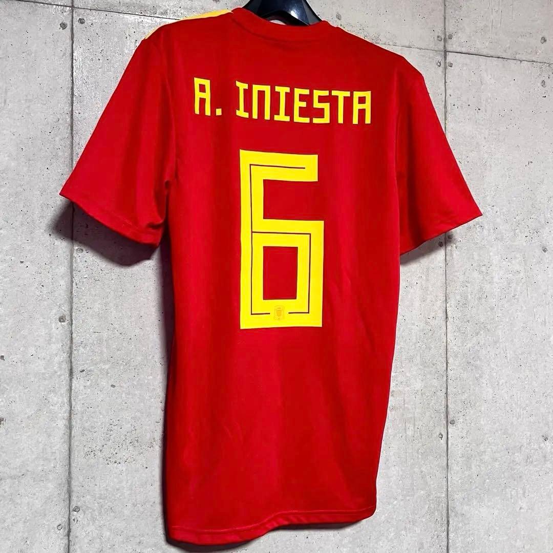 【新品/タグ付き】2018ロシアW杯 スペイン代表 ♯6 イニエスタ【Lサイズ】