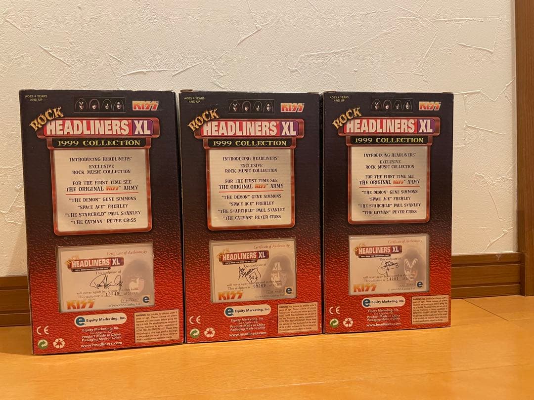 KISS HEADLINERS XL フィギュア 3体セット