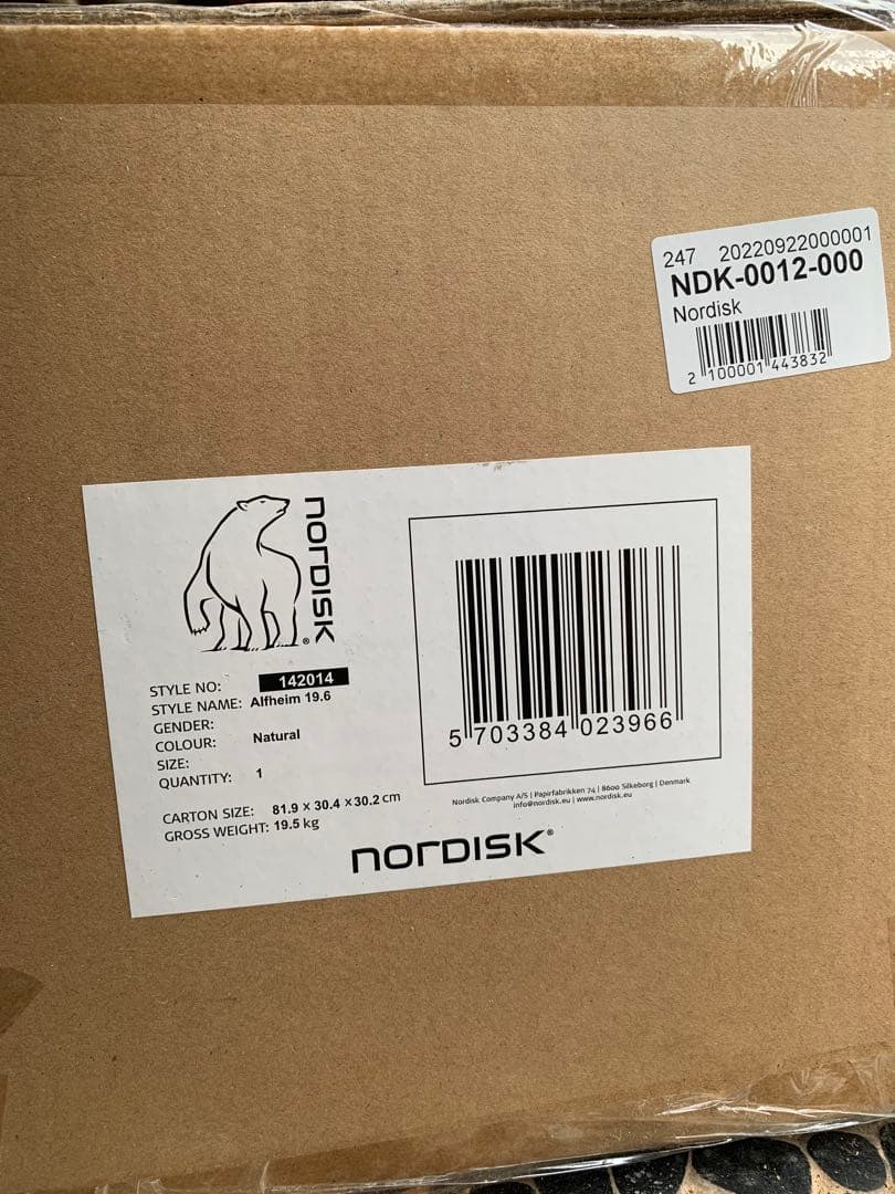新品NORDISKノルディスク アルフェイム19.6 Alfheim テント