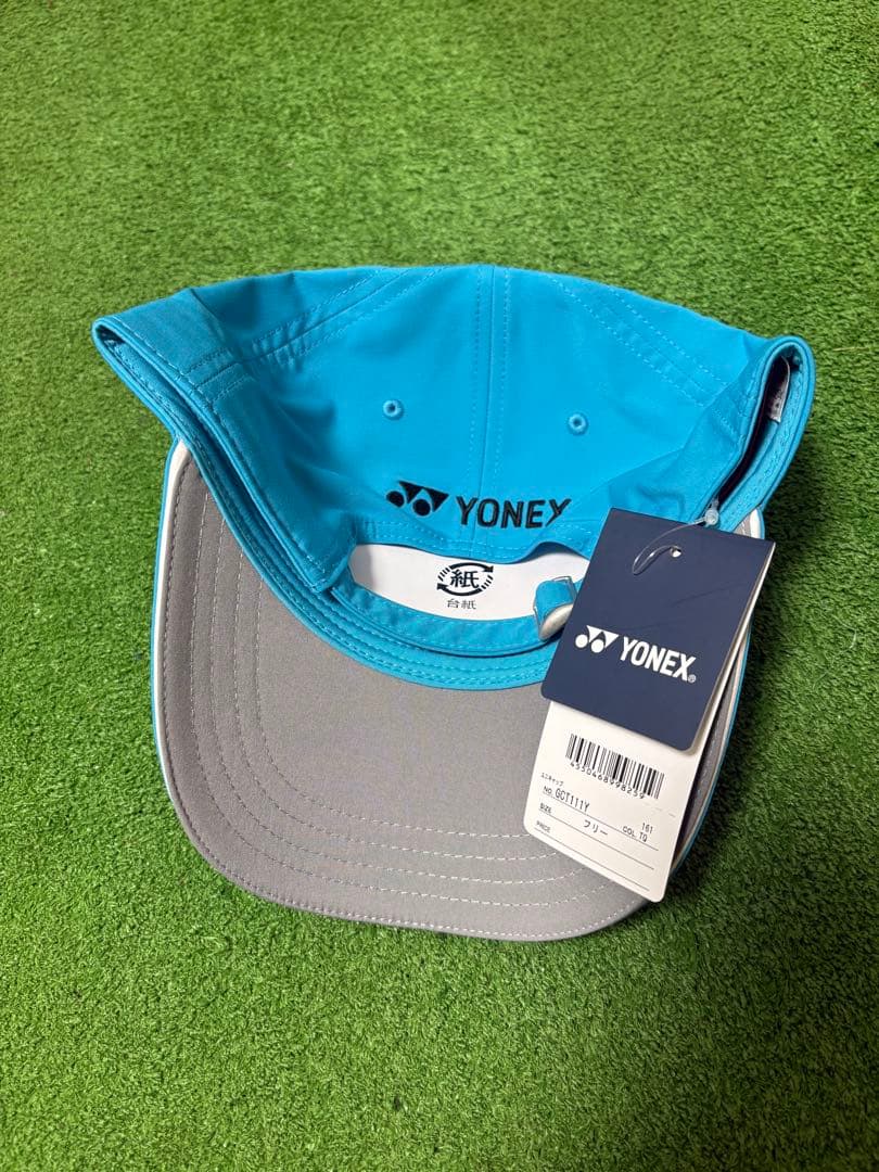 YONEX サイン入りキャップ 水色
