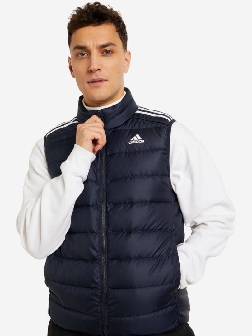 新品　アディダス　エッセンシャルズ ダウンベスト　ゴルフ　ネイビー　2XL