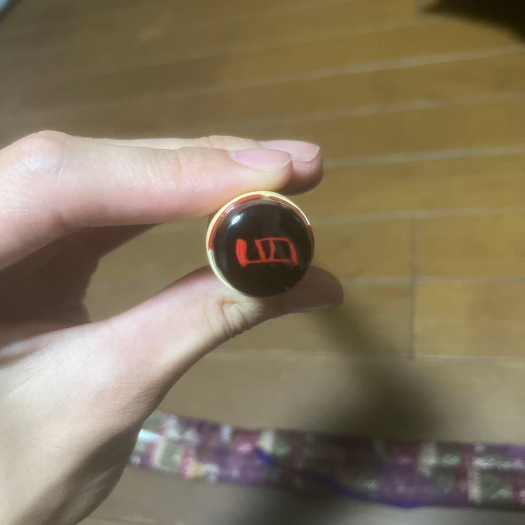 黒い篠笛 赤い点装飾