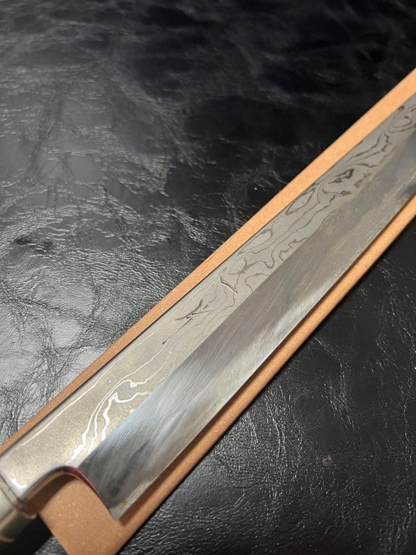 【定価10万円が限定特価】柳刃包丁 300mm 白一鋼 ダマスカス 鞘付き