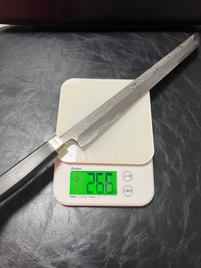 【定価10万円が限定特価】柳刃包丁 300mm 白一鋼 ダマスカス 鞘付き