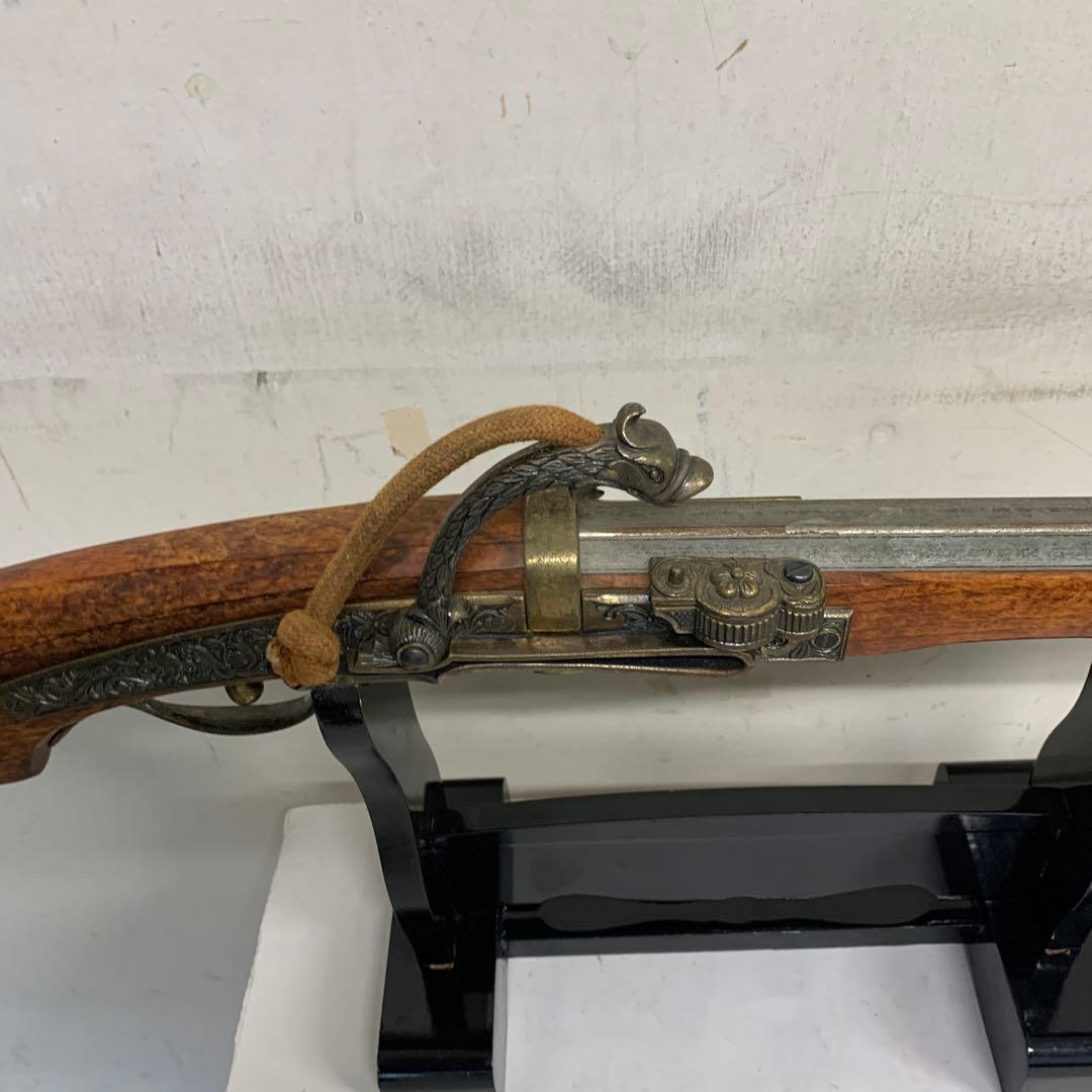 古式銃 装飾銃　インテリア安全銃　木製と金属製 展示用スタンド付き