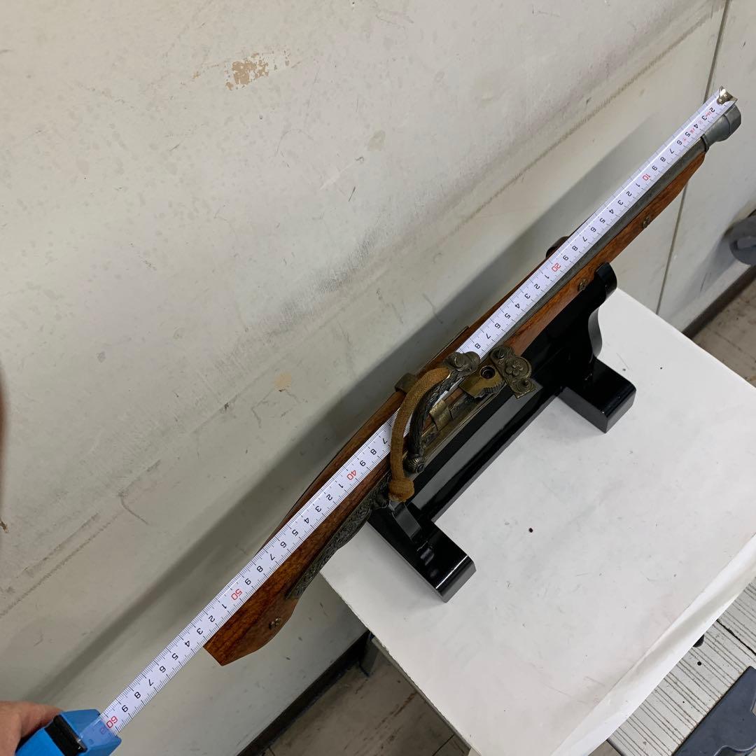 古式銃 装飾銃　インテリア安全銃　木製と金属製 展示用スタンド付き