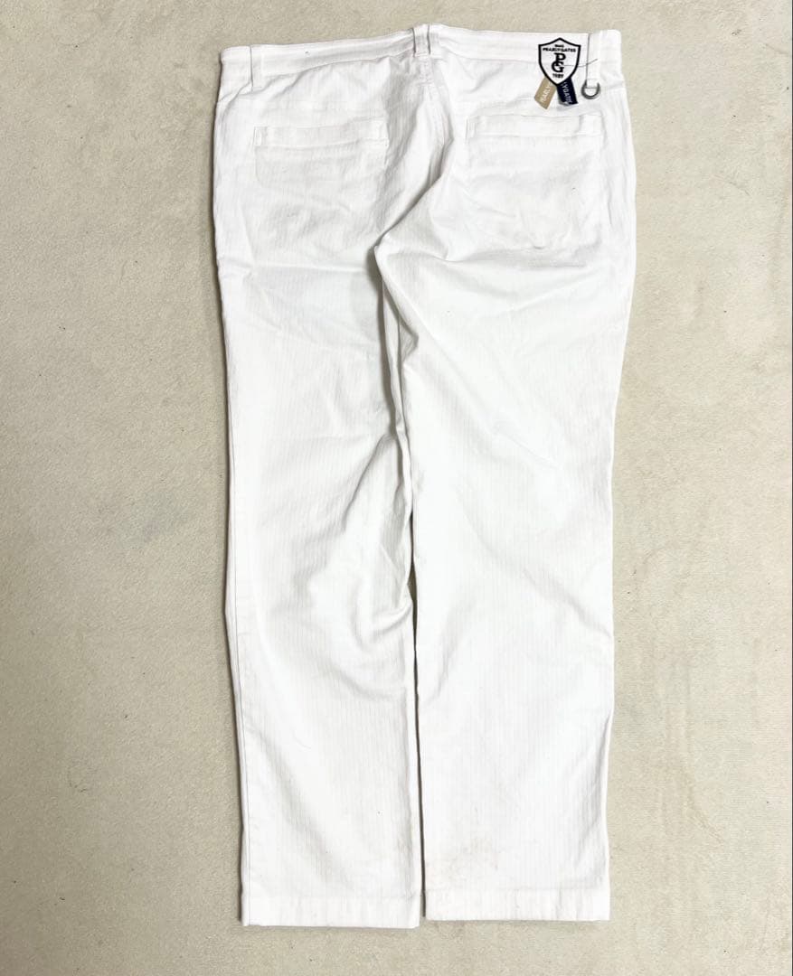 パーリーゲイツ　ゴルフパンツ　ロングパンツ C/Puドビー　ストレッチ　ホワイト
