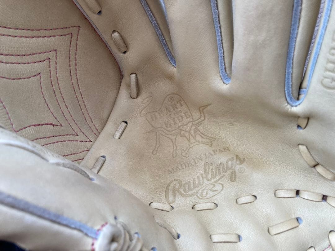 Rawlings 硬式グローブ ベージュ 袋&グラブハンマー付き