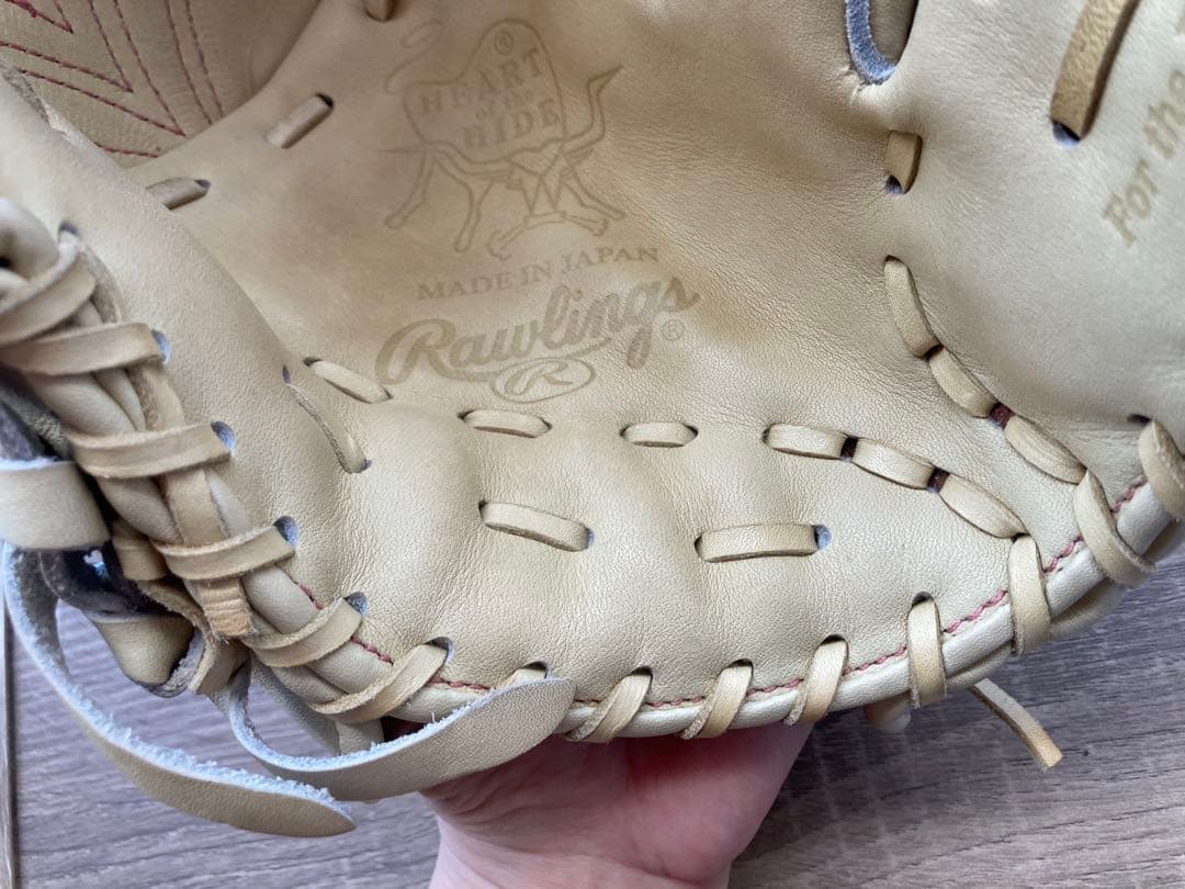 Rawlings 硬式グローブ ベージュ 袋&グラブハンマー付き