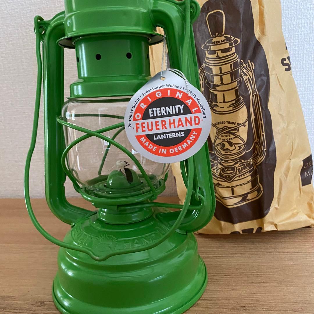 【未使用品】フュアハンド　オイルランタン　イエローグリーン