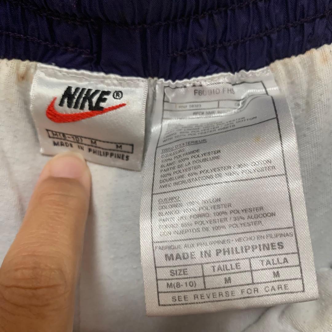 NIKE ナイキ 90'sナイロンパンツ トラックパンツy2k 刺繍ロゴ 白タグ