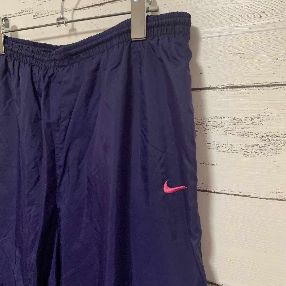 NIKE ナイキ 90'sナイロンパンツ トラックパンツy2k 刺繍ロゴ 白タグ