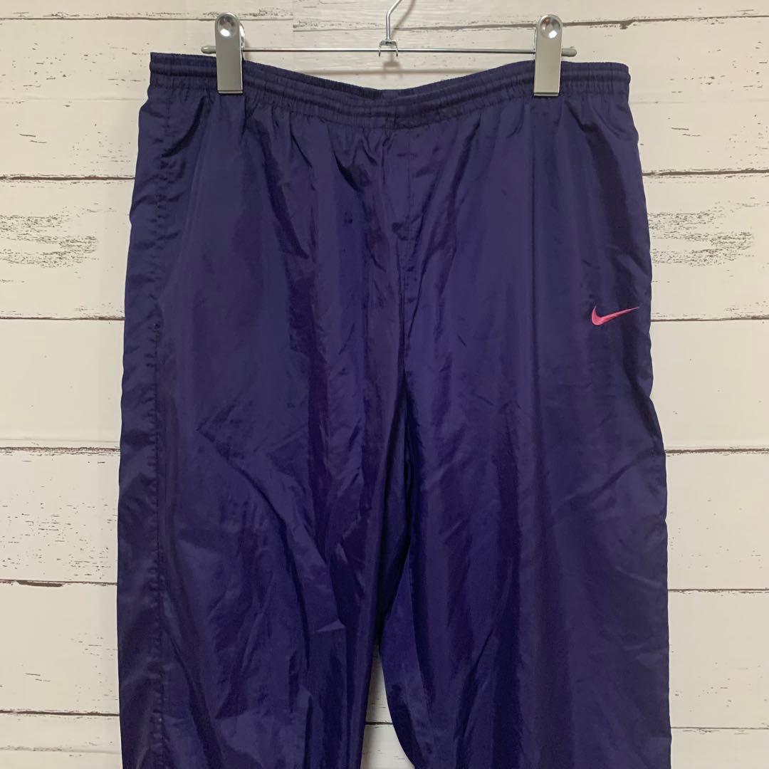 NIKE ナイキ 90'sナイロンパンツ トラックパンツy2k 刺繍ロゴ 白タグ