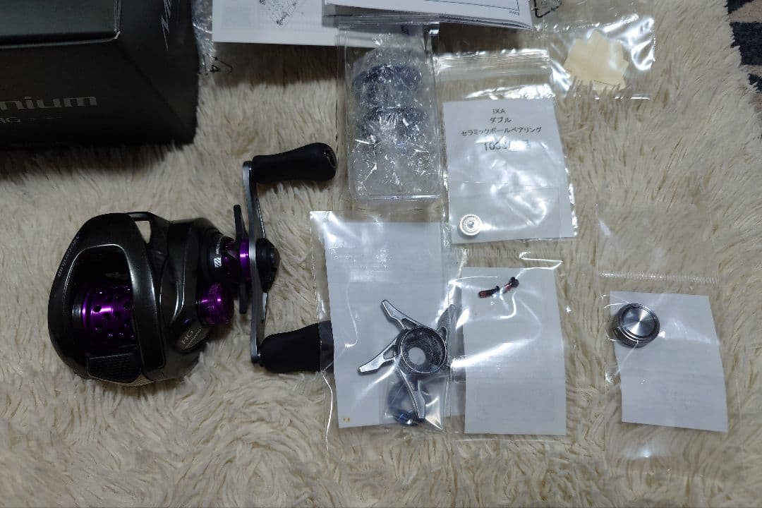 シマノ 20メタニウム HG KTFスプール IXAカスタム 右 パープル