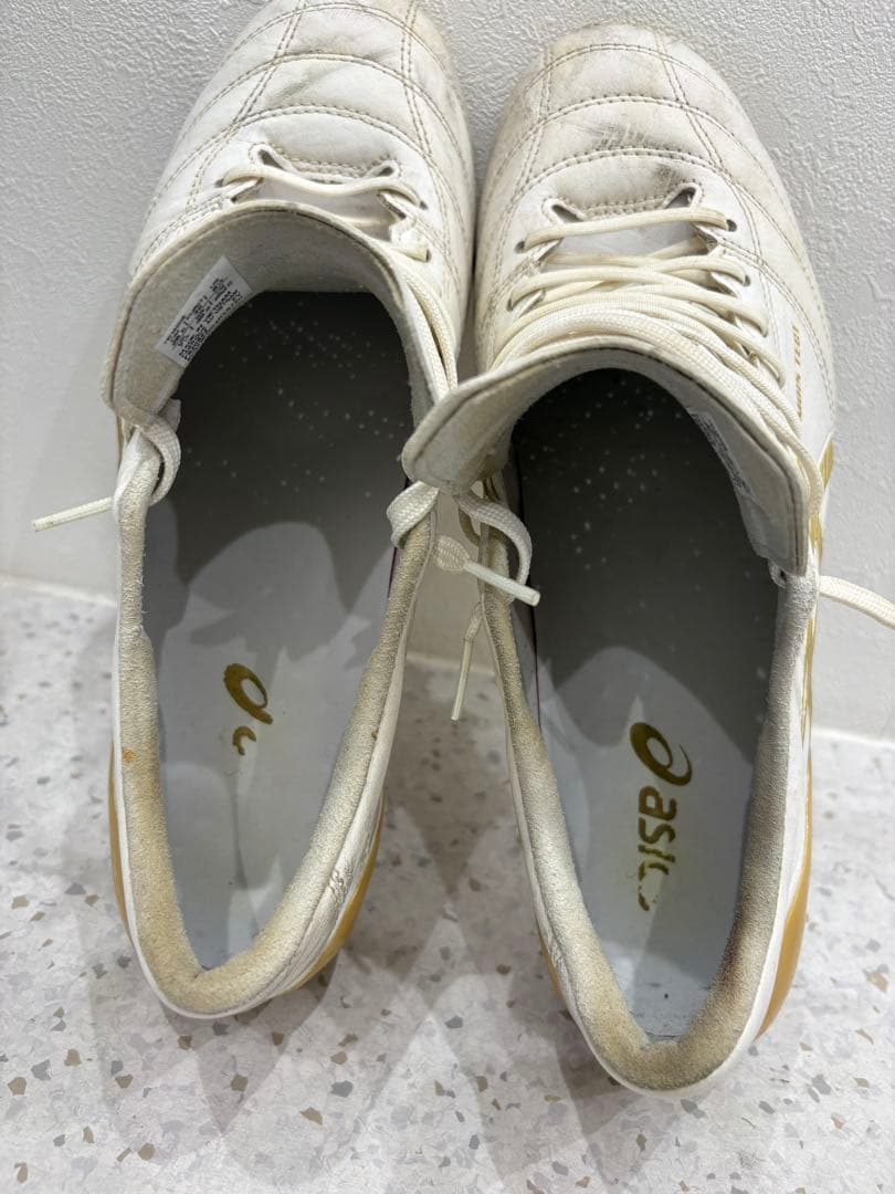 ASICS サッカーシューズ 26.5cm ホワイト/ゴールド