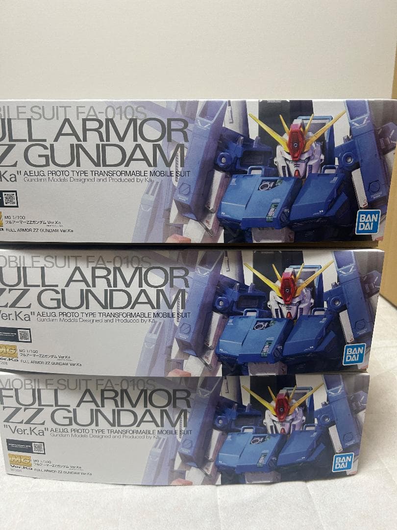 3個 MG 1/100 フルアーマーZZガンダムVer.Ka ZZガンダム