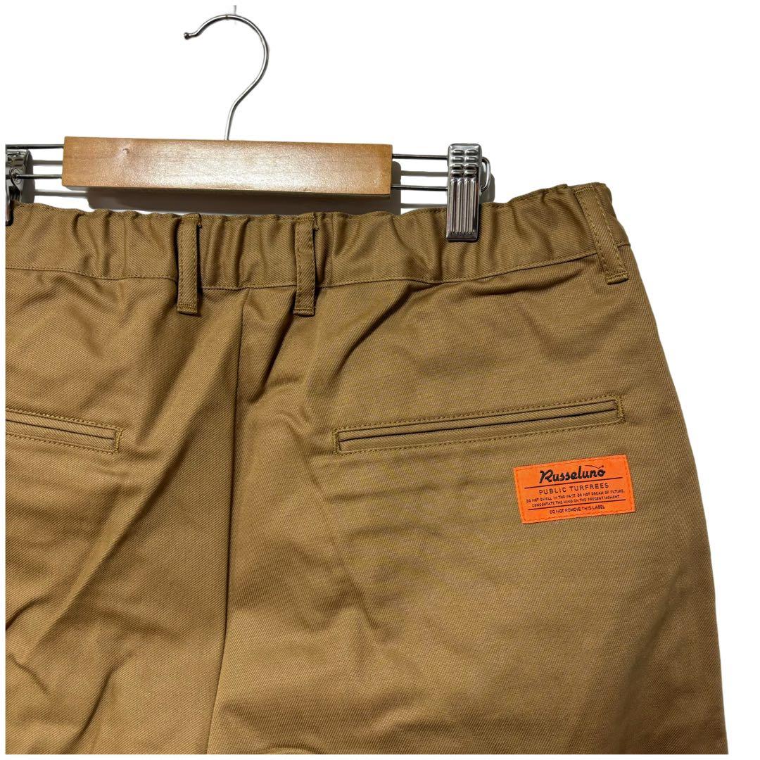 新品 ラッセルノ ゴルフ ワイド シルエット パンツ ブラウン L/XL
