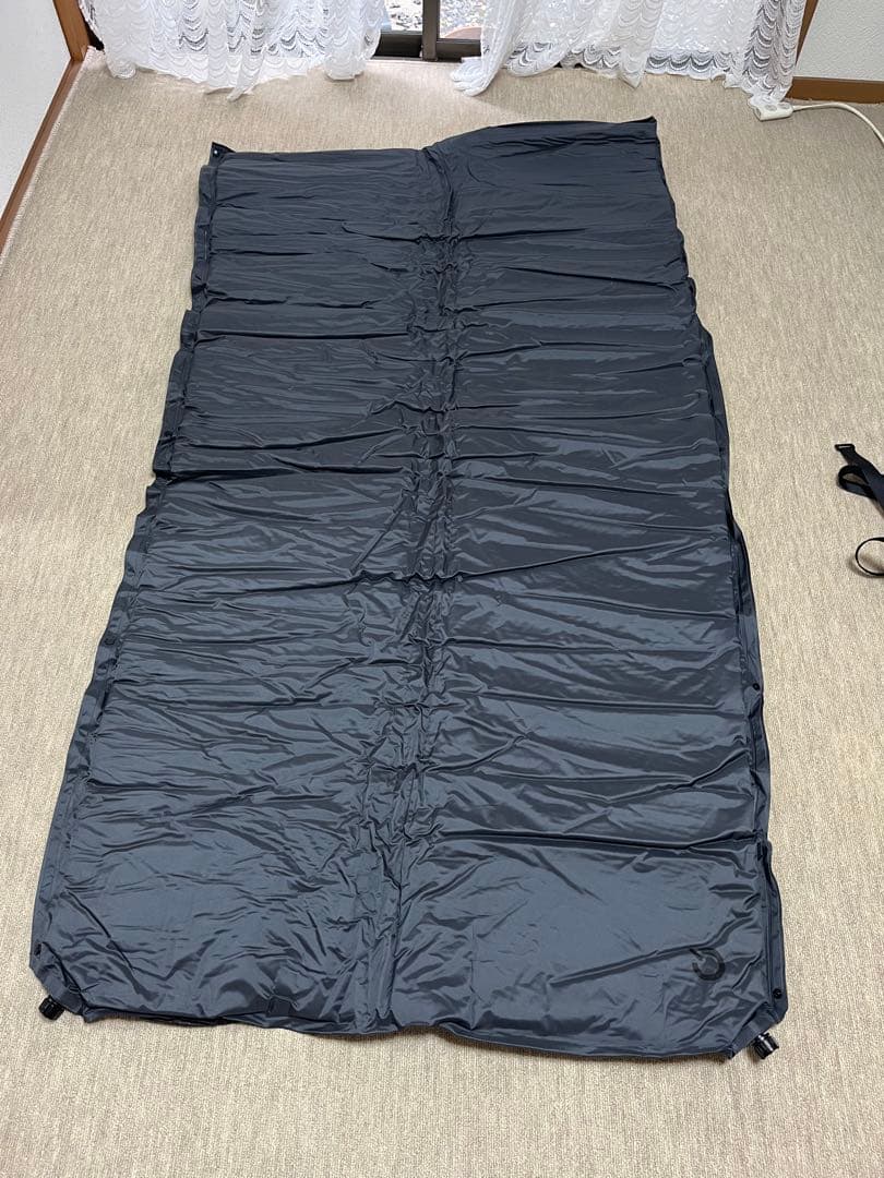 【超美品】QUICKCAMP インフレーターマット セミダブル8cm・グレー