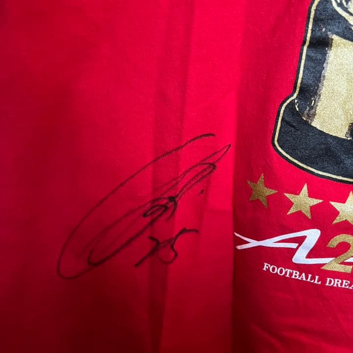 鹿島アントラーズ 2011年ナビスコ優勝記念Tシャツ 遠藤康 直筆サイン入り