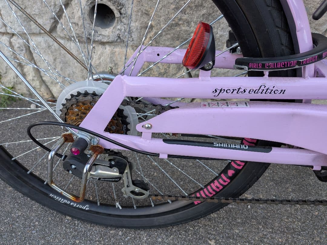 子供用自転車 パープル 24インチ ギア付き