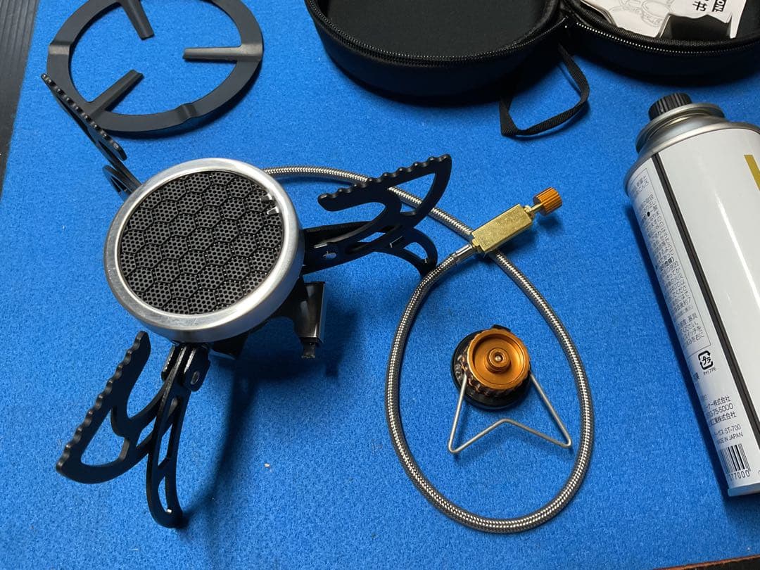 回転折りたたみ式・分離方式ガスストーブ遠赤外線コンロ新品未使用セット品