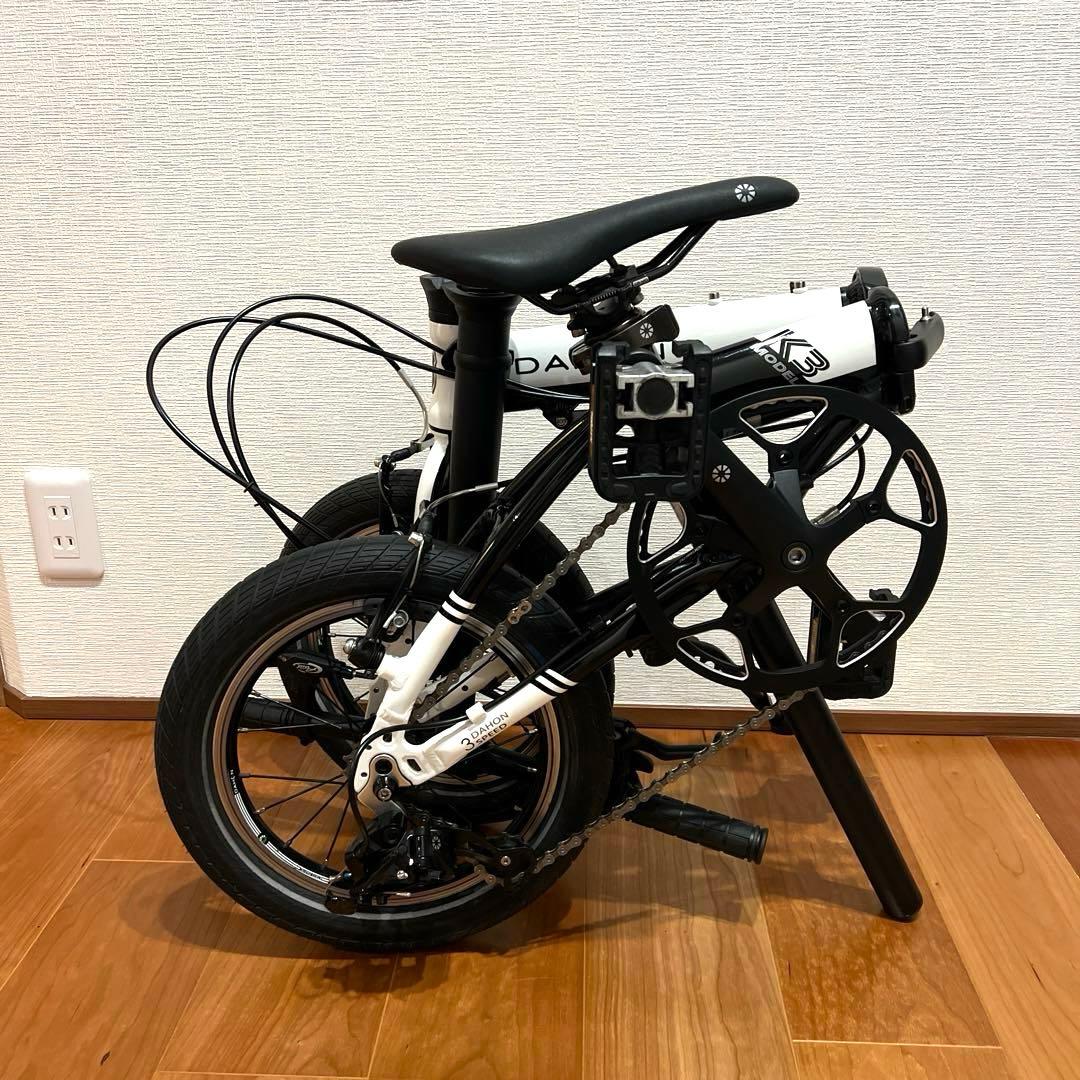 美品 DAHON ダホン K3 ホワイト 自転車 ルノー ターン N8 P10