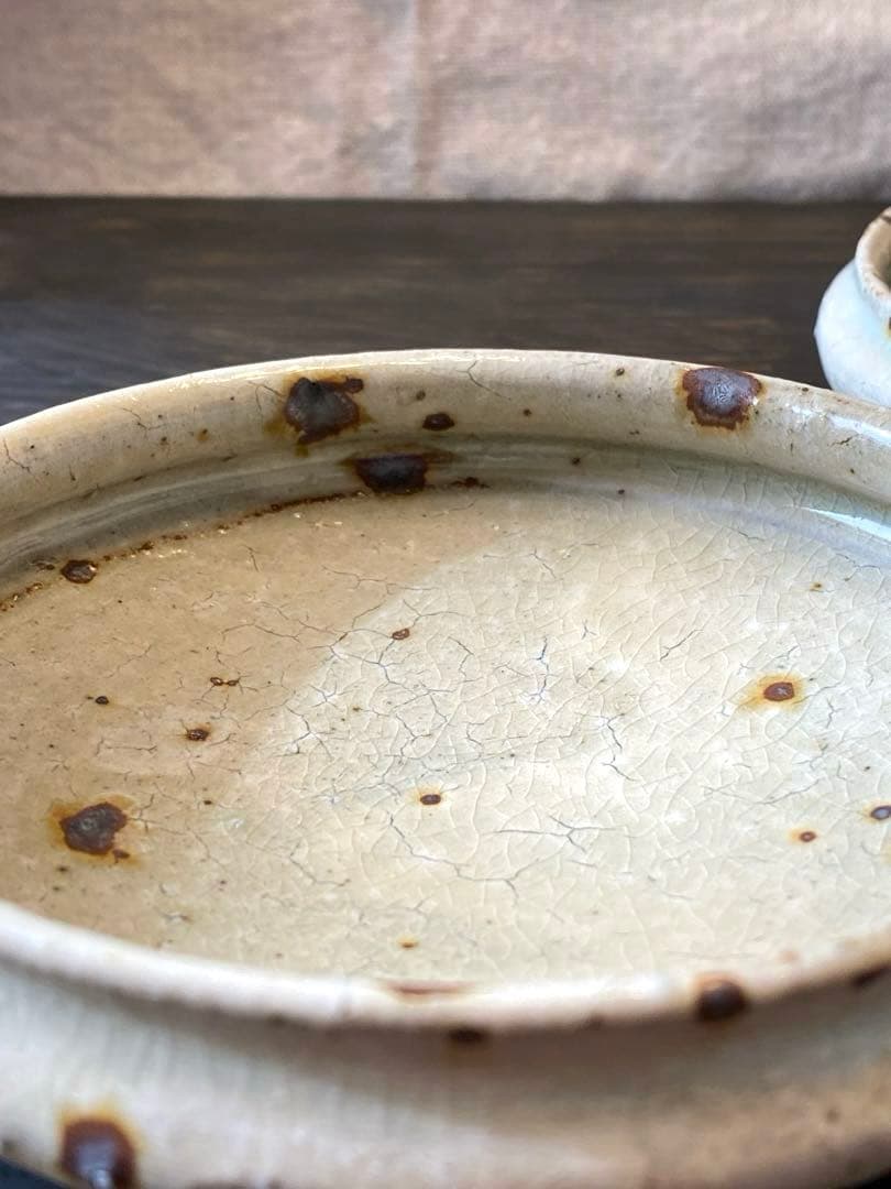 中村哲雄　薄灰　丸縁小鉢　2客　豆鉢　小皿　作家もの　器