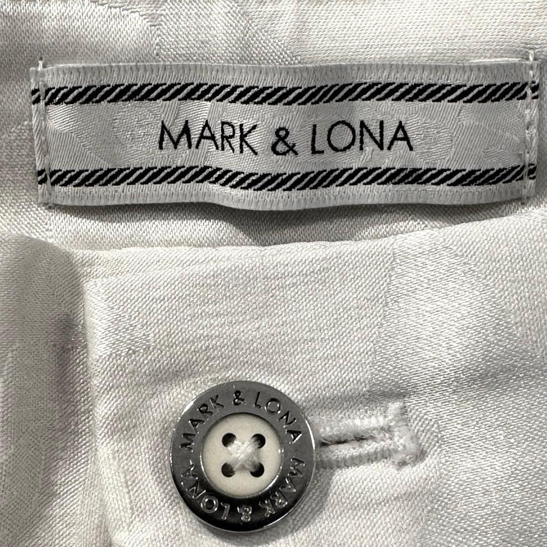 MARK & LONA スカルカモ ゴルフハーフパンツ ホワイト 良美品　L