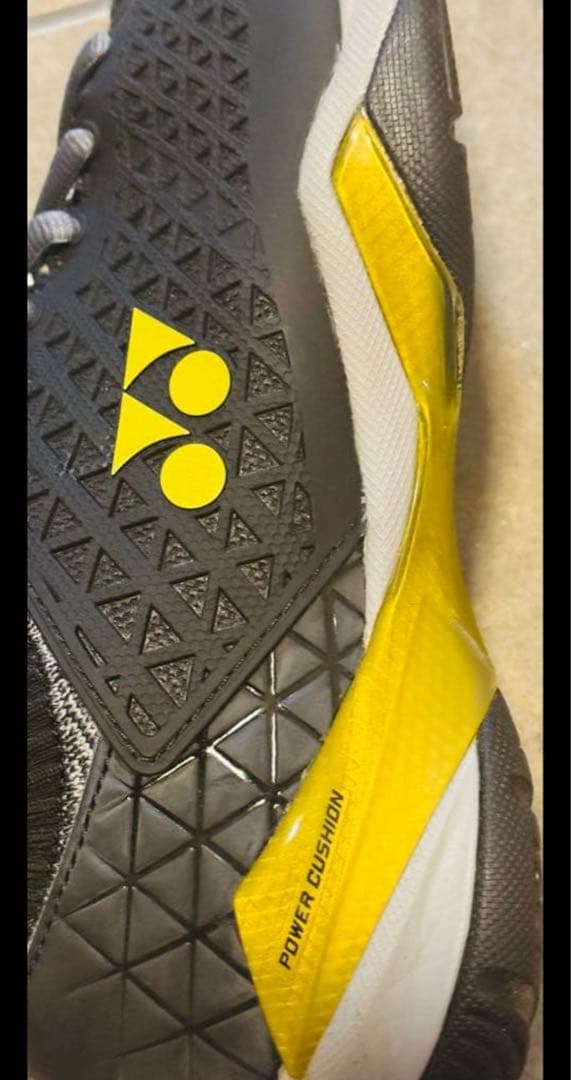 【未使用】【YONEX SHB-03L】バドミントンシューズ グレー/イエロー