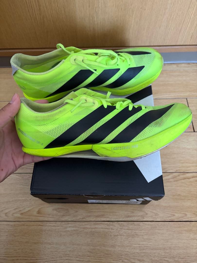 adidas ADIZERO prime sp4 スパイクシューズ 蛍光イエロー