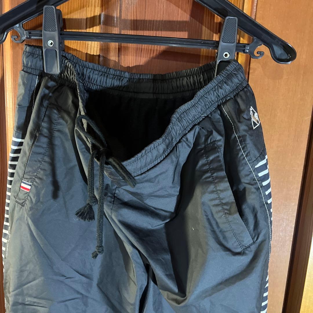 ルコック　トレーニングウェア　 上下セット Ｌ×Ｏサイズ　ブラック×ストライプ