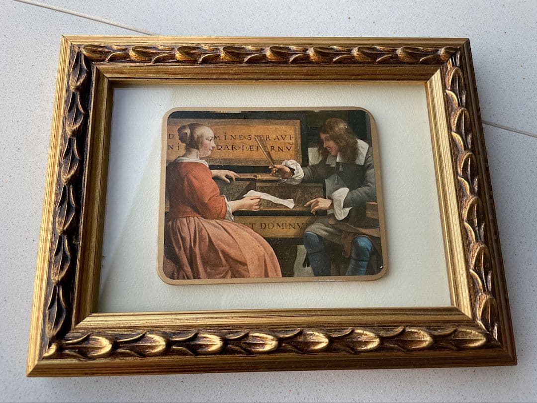 日曜日まで特別価格　17世紀　オランダ　額装絵画　ピーテル　デ　ホーホ　3枚組