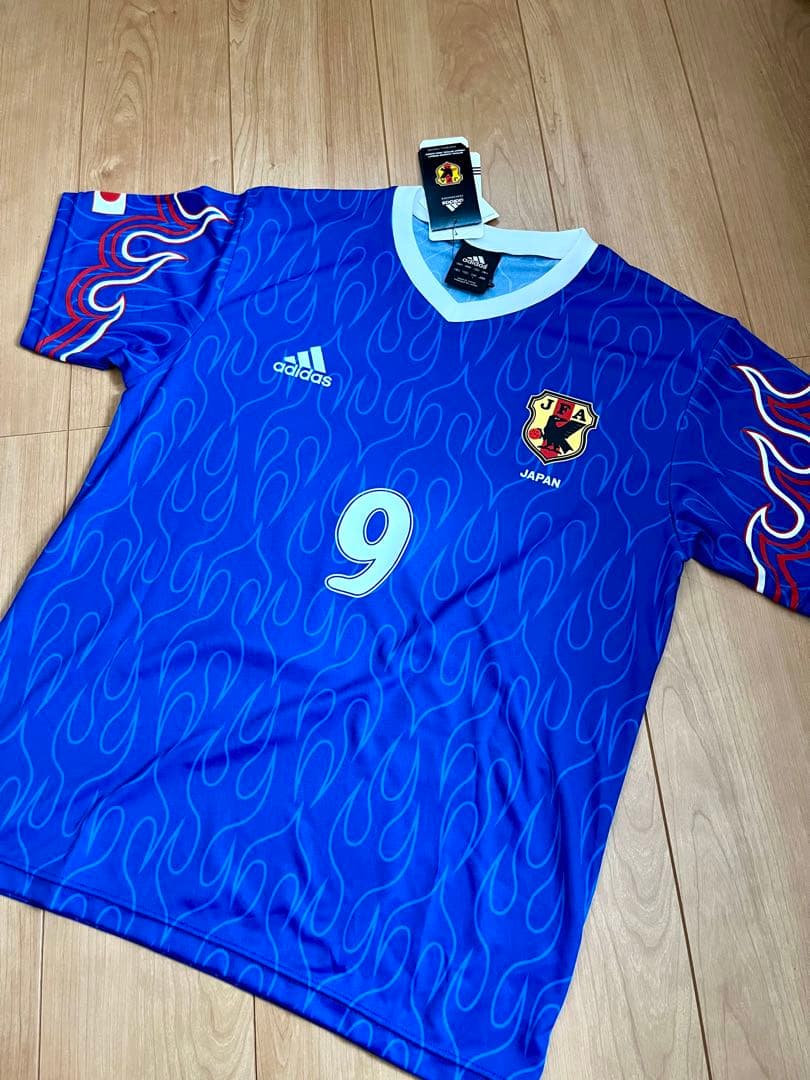 アディダス サッカー 日本代表 フランスW杯 炎 復刻 ユニフォーム ゴン中山