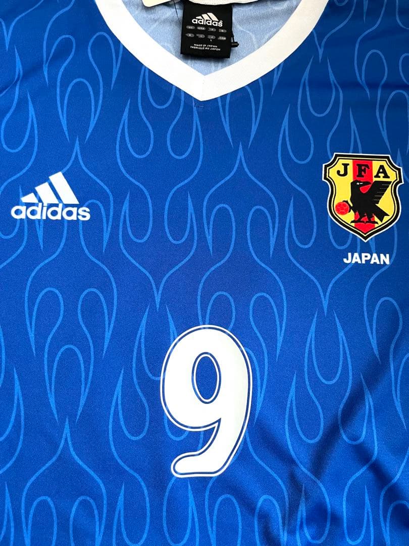 アディダス サッカー 日本代表 フランスW杯 炎 復刻 ユニフォーム ゴン中山