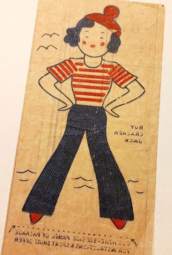 ビンテージ40s 転写紙 アイロンプリント マリンガール