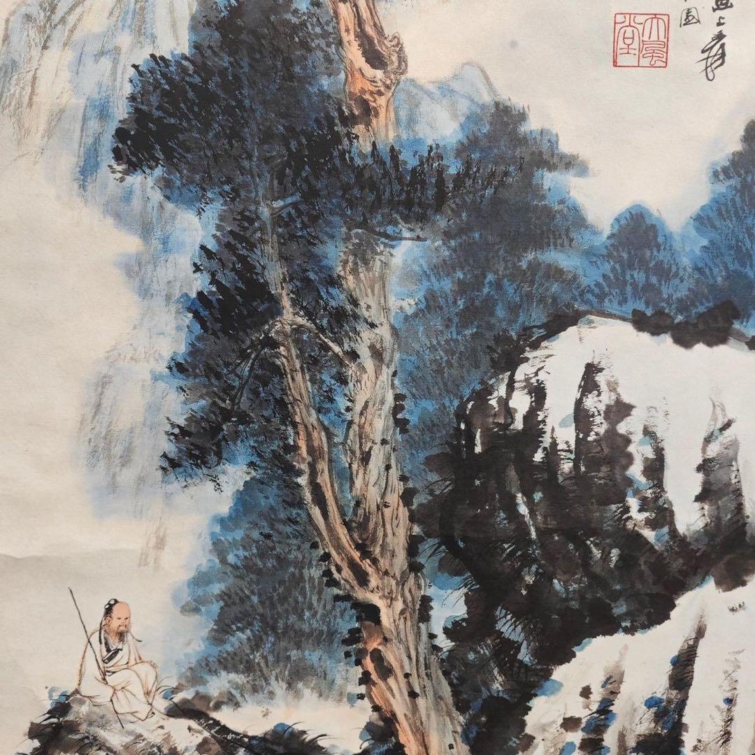 刘奎龄 百鸟之王 中国画 掛け軸 水墨画 和室 玄関 茶室 壁掛け 美術品