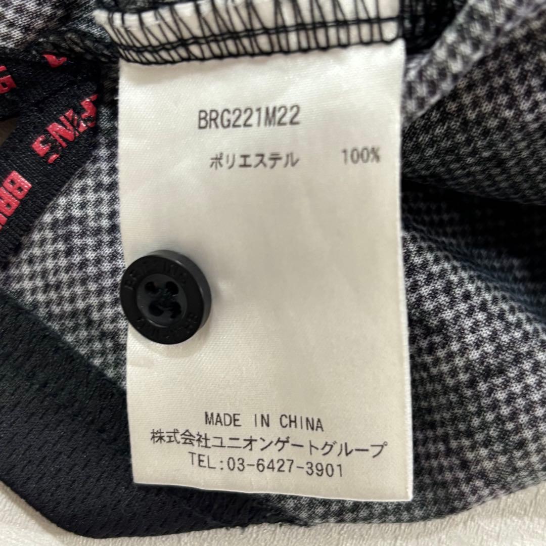 【美品】BRIEFING ブリーフィング 半袖ポロシャツ シャドーカモ 黒 XL