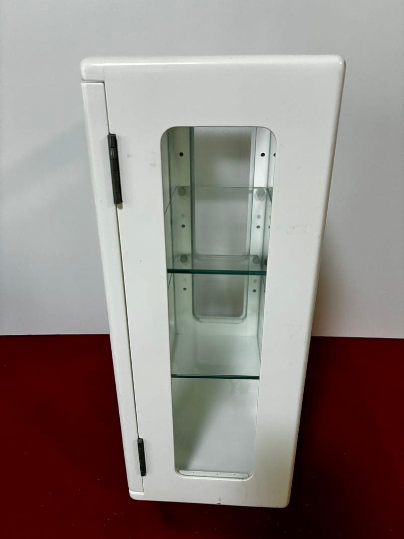 背面ミラー　足つきコレクションケース 縦型