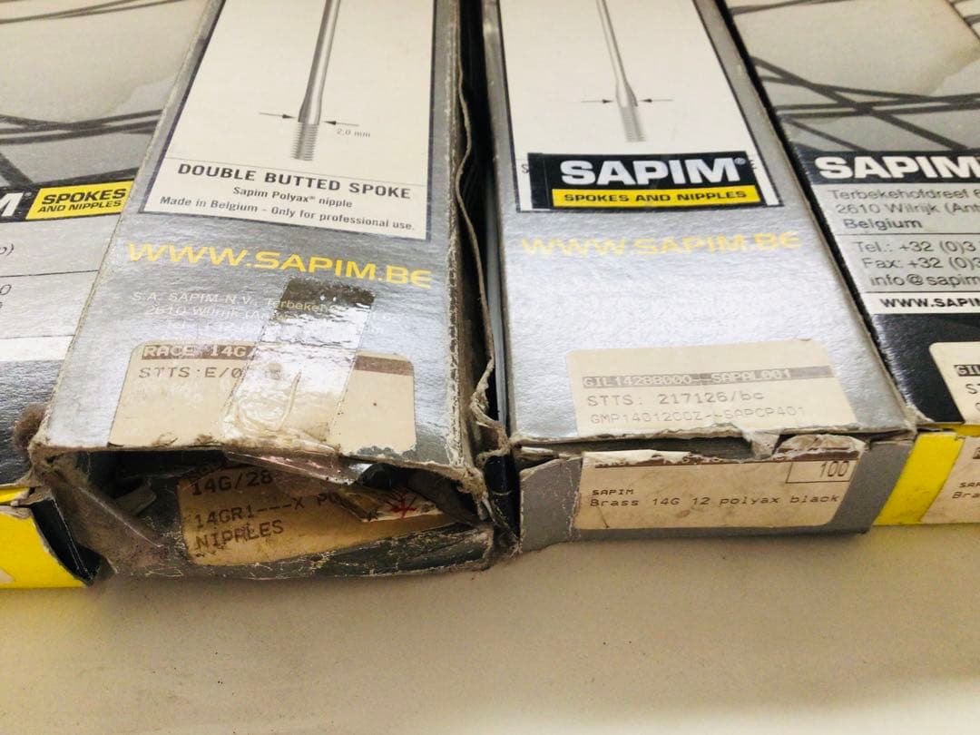 ◉SAPIM・サピム◉スポーク・Race 14G他、開封済みの為に9箱おまとめ！