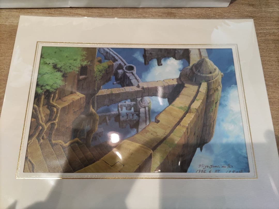 マット付額絵　未開封品　宮崎駿　山本二三展　マット付き額絵 荒廃したラピュタ