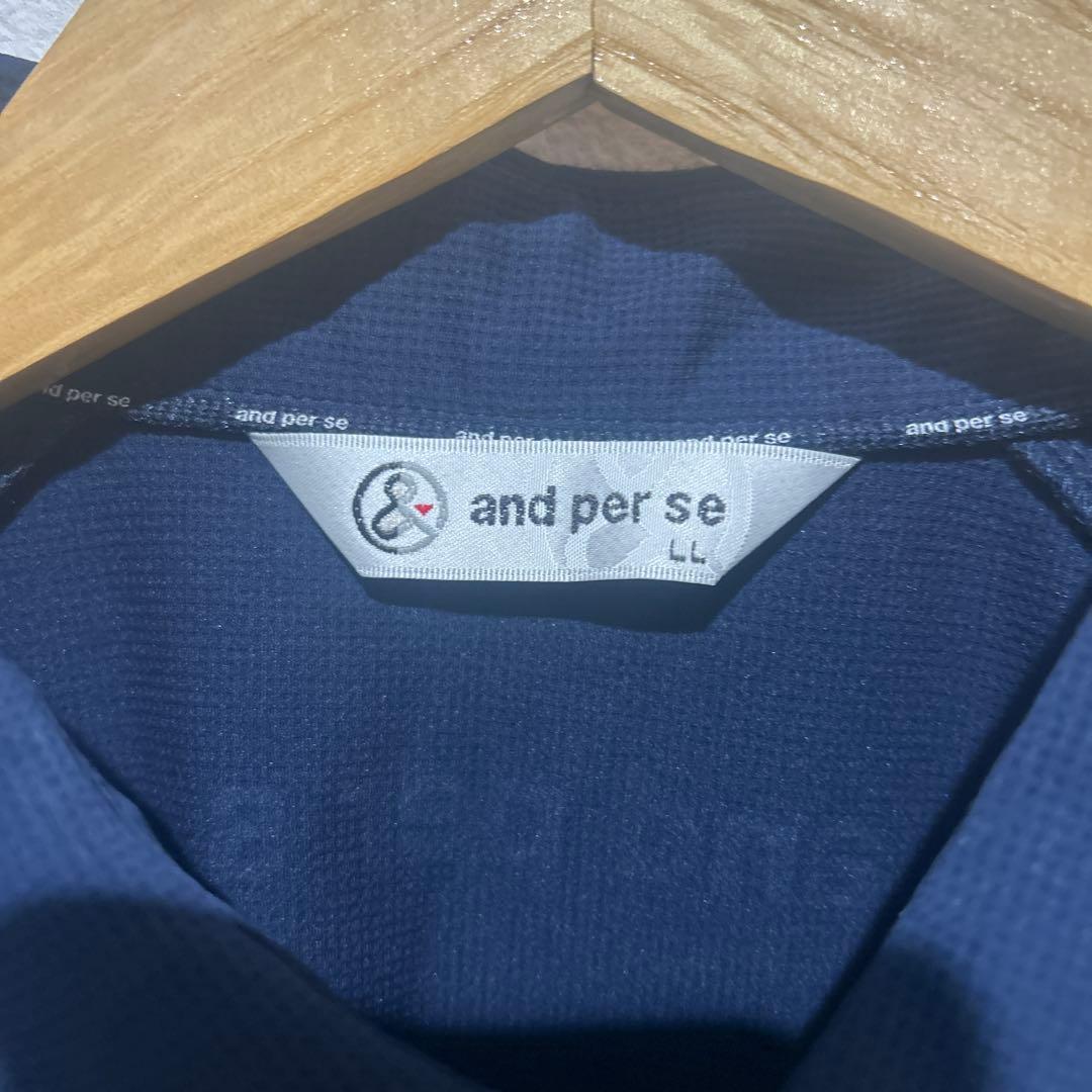 アンパスィ and per se ボタンダウン半袖シャツゴルフウェア アンパシー