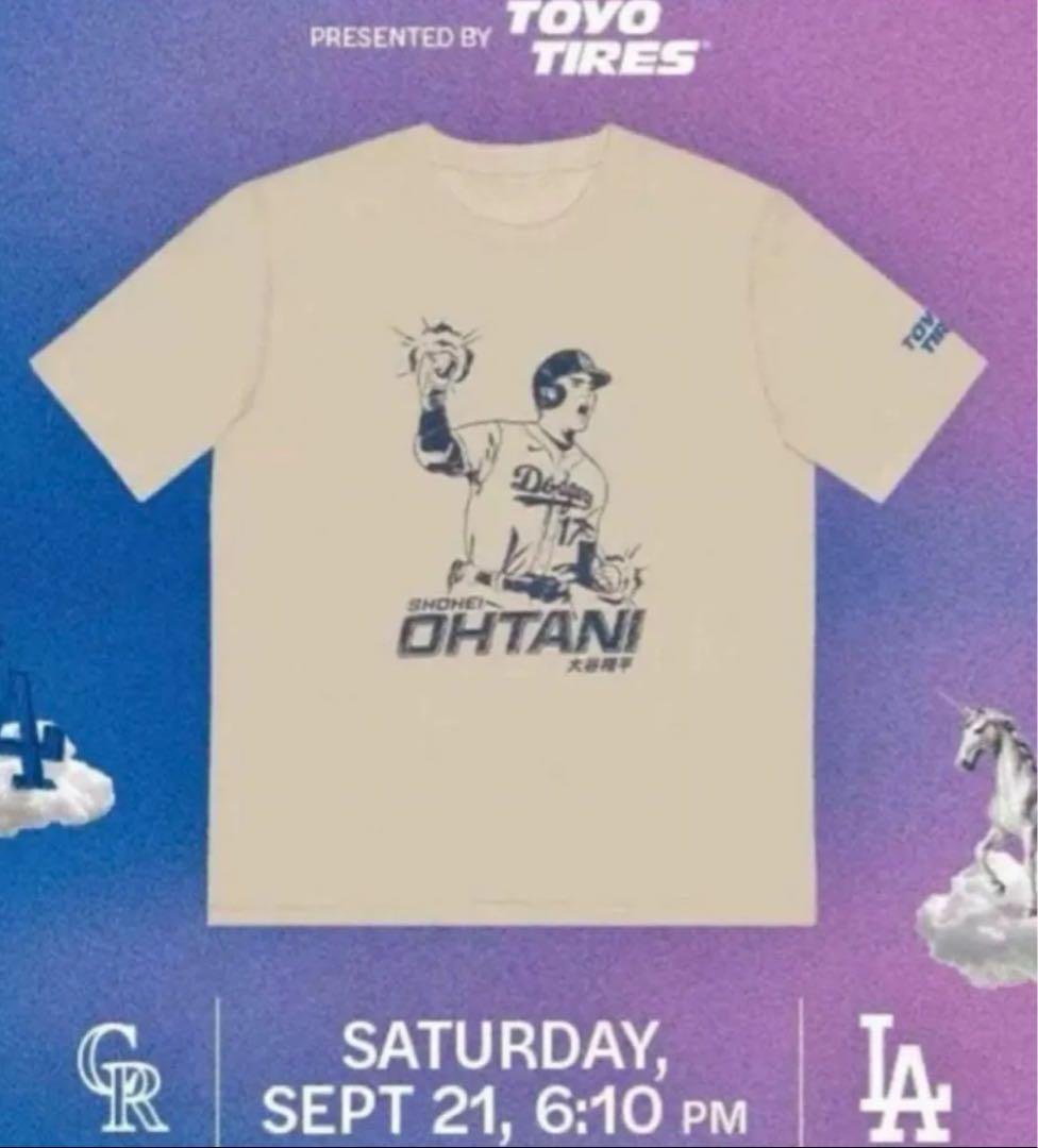 大谷翔平 限定Tシャツ クリアバッグセット ドジャースタジアム 数量限定配布