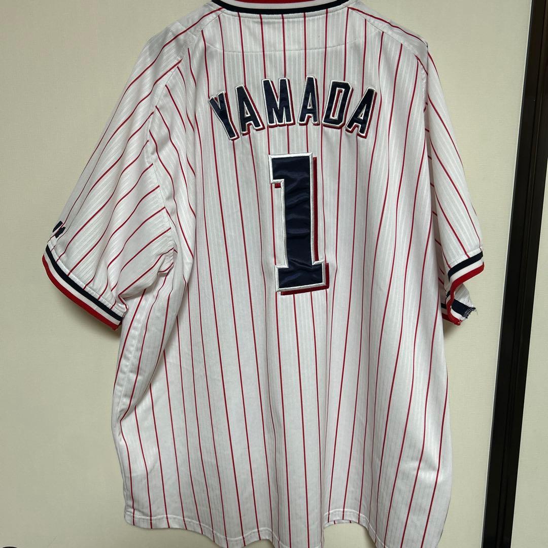 【超オススメ】マジェスティック　ヤクルトスワローズ　山田　ユニフォーム　1 XL